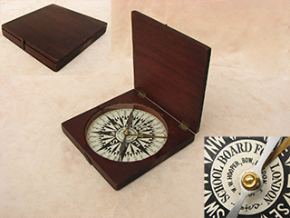 Late 19th century School Board For London desk top compass.